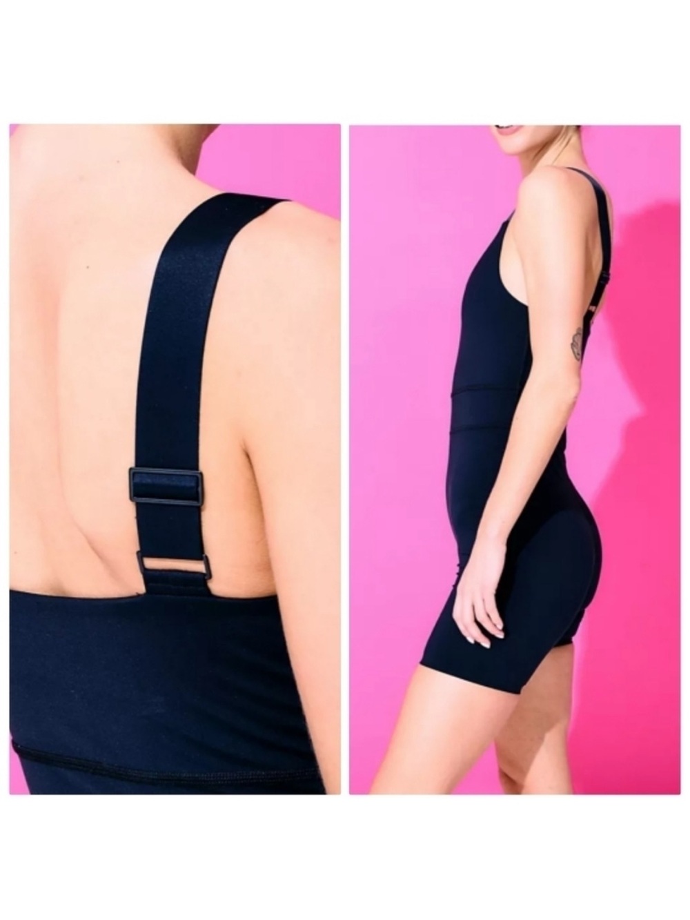 TEREZ Black Workout Bodysuit romper one piece short athletic XXS - Picture 2 of 9